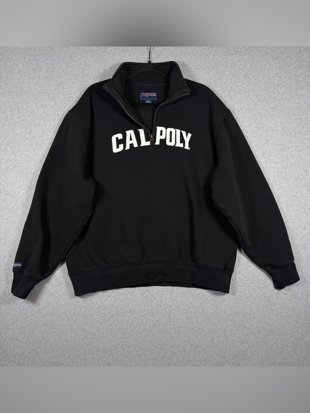 Cal Poly Mustangs SLO JanSport Black 1/4 Zip Pullover Sweatshirt Men's XL